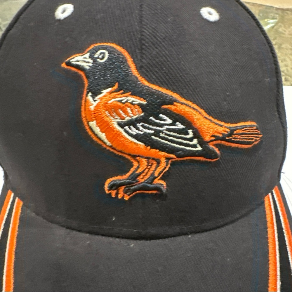 Baltimore Orioles Black & Orange Bird Logo Baseball Cap NWT - Picture 4 of 9
